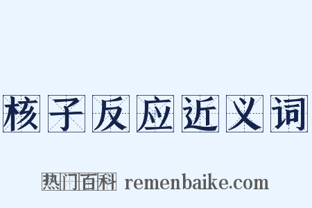 核子反应近义词是什么意思的图片
